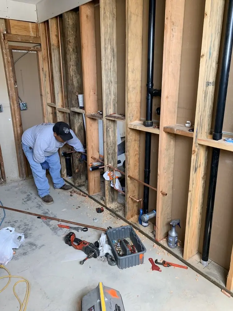 Commercial rough-in plumbing for Water Heater Replacement in Home Park